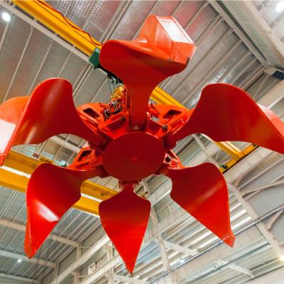 Chine Electro Port Multi Port Orange Hydraulic Skin Grab Bucket MHPG For Overhead Crane Metal Scrap Grab à vendre