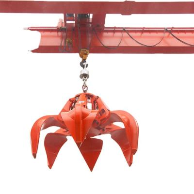 中国 Port Electric Hydraulic Chute Grab Boat Unloading Multi Lifting Orange Peel Grab Bucket 販売のため