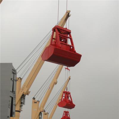 China Marine and Boat Crane Transferring Electric Clamshell Hoist Grab Wireless Remote Control Bucket for Sale Te koop