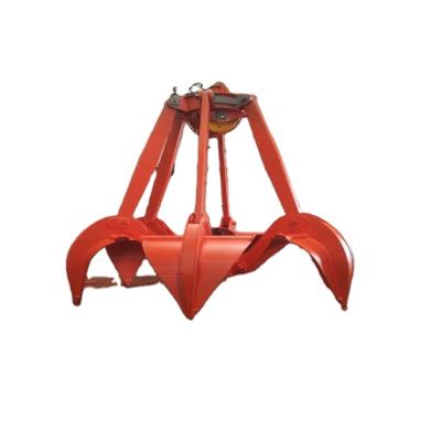 China energy & Mining Stone And Mud Unloading Mechanical Transfer 4 Rope Bounce Multi Orange Peel Grab for sale