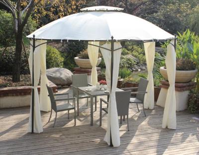 China Modern Dome Metal Gazebo Diameter 3.5M Pavilion Gazebo With Polyester Top Hood And Sidewalls for sale