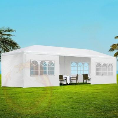 China Modern 3x9M Wedding Gazebo Party Tent With Full PE Sidewalls With Windows Waterproof And UV Resistant Church for sale