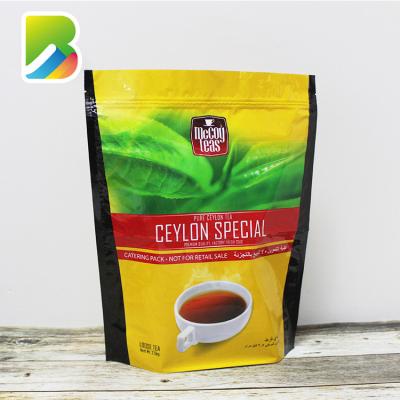 China Food Stand Up Pouches Printed Matte Foil Laminated Mylar Resealable Ziplock Matcha Doypack Tea Bags for sale