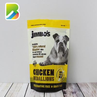 China Stand Up Packaging Moisture Proof Zipper Lock Resealable Ziplock Bags Stand Up Side Gusset OEM Packing Pedigree Plastic Biodegradable Dog Food Bag for sale