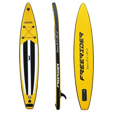 China 12ft PVC SUP Unisex Inflatable Fishing Paddle Board with Seat Paddle Pump Backbag Fins for sale