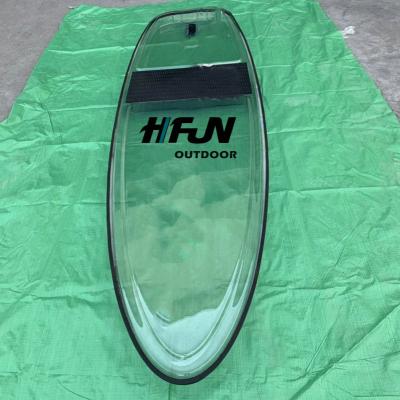 China Krystal Clear Sup Paddle Racing Board Unisex Foldable Surfboard Surf Transparent Color for sale