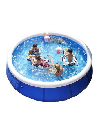 China Backyard Circular PVC Training Plastic Inflatable Swimming Pool For Kids Adults for sale