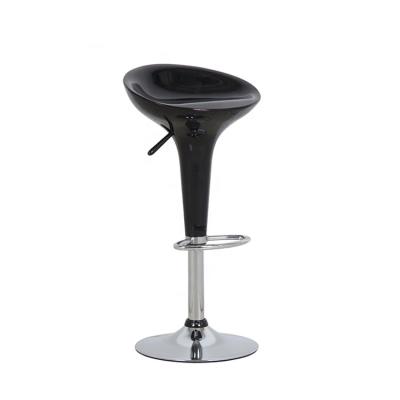 China Eco-friendly Modern Round Footstool Plated Chrome ABS Low Bar Stool for sale