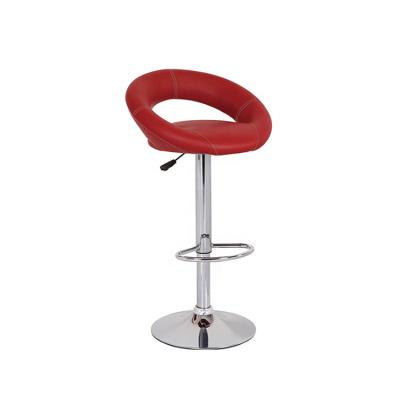 China Eco - Friendly Leather Bar Stools Store Seat Iron Metal Electroplating Bar Stools for sale