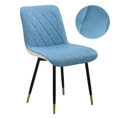 China Comfortable Simple Modern Home Furniture Restaurant Hotel Cafe Side Chair PU Dining Chair for sale