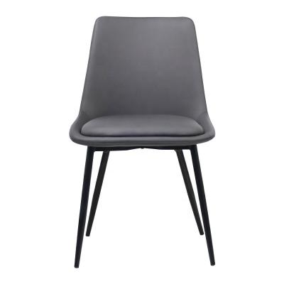 China Comfortable Restaurant Seat Leisure Banquet Industrial Metal Frame Dining Chair With PU Seat for sale