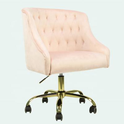 China Executive Ergonomic Velvet Office Revolving Chair With Backrest for sale