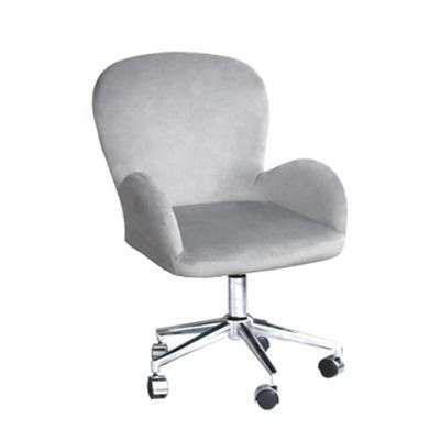 China Office High Quality Adjustable Ergonomic White Velvet Customs Rotating Executive Boss Desk Sofa Chair for sale