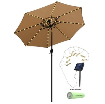 China Waterproof Solar String Lights Garden Lawn LED Tent String Light Umbrella Solar String Light Umbrella for sale