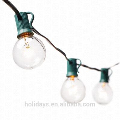 China 25 Green Commercial Outdoor G40 Light Bulbs Globe G40 String Lights for sale