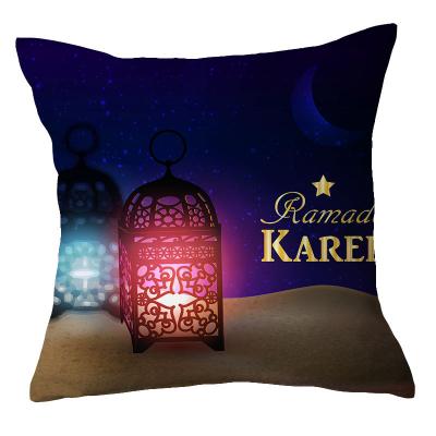 China Ramadan Eid Mubarak Home Decoration Pillow Case Halal Muslim Simple Sofa Cushion Cover Wholesale for sale