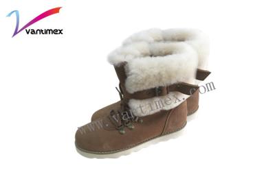 China OEM Fashion Sheepskin Womens Luxury Boots size 9 IN coffee Color for sale