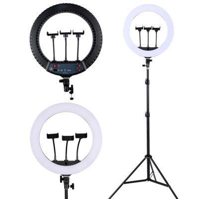 China 18 Inch Led Ring Light RGB Photographic Lighting New Product 2021 Make Up Live Streaming Video Studio SZ-18N for sale