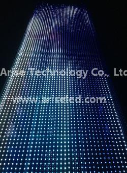 China LED Mesh indoor outdoor Display P10 P12.5 P16 P31.25 P40 Strip LED Display, Curtain LED Di for sale