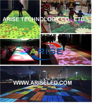 China P12.5mm Man-machine interactive dance floor LED display,Interactive floor LED screen P6.25 for sale