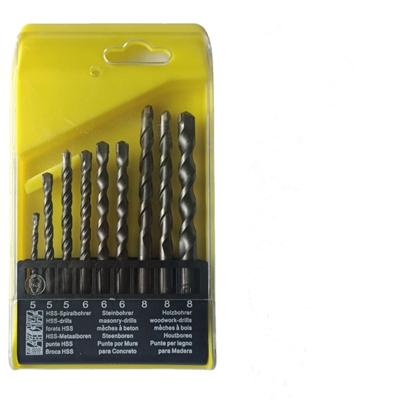 China Jiangxi Jieda Masonry Drilling Tools Wholesale Top High Quality Concrete SDS Plus Drill Bits 9pcs Set SDS Hammer Drill Bits for sale