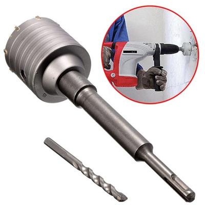 China Concrete Masonry Drilling M22 Thread Shaft Carbide Tip Hole Saw Cutter SDS Plus Max Adapter Core Drill Bit For Concrete Wall for sale