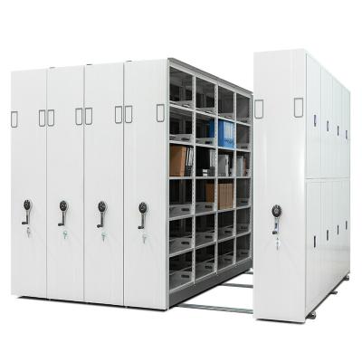 China Corrosion protection easy operate mobile metal mobile shelving/mobile steel file compactor/compact smart steel mobile shelving for sale