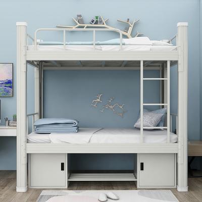 China Storage Metal Double Bunk Bed For Adult Heavy Solid for sale