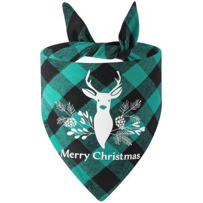 China Sustainable Fabric High Quality Cotton Pets Christmas Design Dog Bandana Single Layer Various Size 65x45x45cm for sale