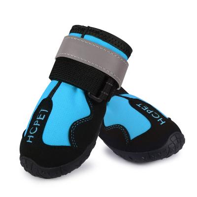 China Winter Mid Large Dog Shoes Silicone Breathable Reflective Warm Windproof Waterproof High Quality Viable Dog Shoes for sale