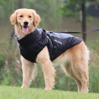 China Sustainable Dog Autumn Winter Waterproof Coating Reflect PP Cotton Dog Clothes Dogs Padded Outdoor Jacket for sale