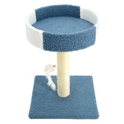 China Hot Selling Sustainable Durable And Easy To Collect Oversized Single Cat Litter Diameter 30cm Cat Tree With Small Mouse for sale