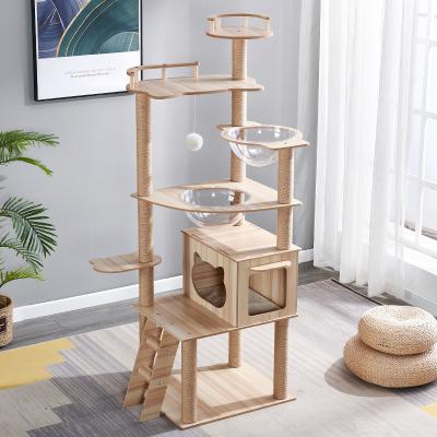 China Large Viable Cat Play Factory Wholesale High Quality Cat Tree Scratcher Sleeping and Play House for Cats for sale