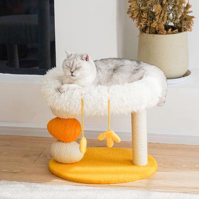 China High Quality Viable Cat Sleeping Plush Bed Growing Tree Scratching Chicken House and Cat Rest Sleep for sale