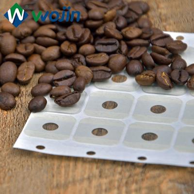 China Food Size Quality WOJIN Brand One Way Label Valve Coffee Bags Sticky Degassing Valve for sale