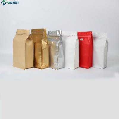 China 500g food vmpet coffee beans packing with valve flat bottom coffee bag for sale