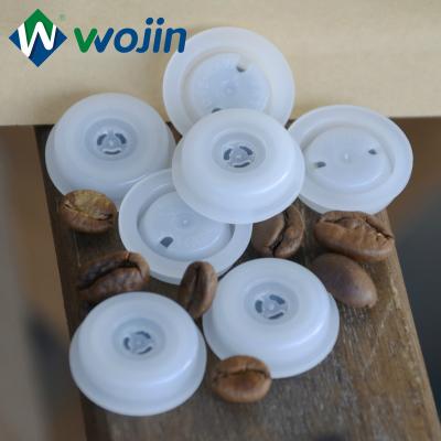 China Food Transparent Valves For Flexible Bag Packaging Biodegradable Compostable Coffee One Way Degassing Valve for sale