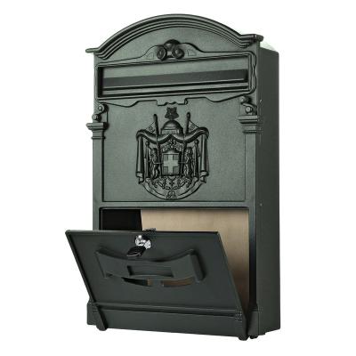 China Wall Mount Mail Box Mailbox Antique Cast Aluminum Wall Mounted Commercial Wholesale Mailboxes for sale