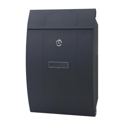 China Wall Mounted Modern Black Outdoor Stainless Mailbox Mailboxes Mail Metal Paper Letter Box For Houses for sale