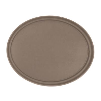 China Non Slip Factory High Quality Design Modern OVAL Fiberglass Non Slip Serving Tray for sale