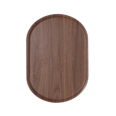 China 35.5x22.8cm Environmental Oval Tray Hotel Wedding Server Wood Serving Tray for sale