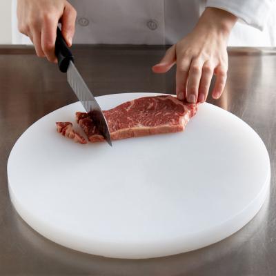 China Sustainable High Quality PE Round Diameter 35 Cm Durable Plastic Cutting Board for sale