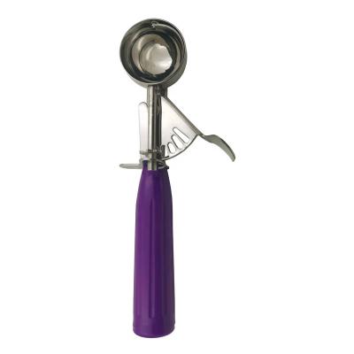 China SUS 304 SUS 304 SUSTAINABLE Purple #40 Handle & Spoon 0.75 oz Inch Press Ice Cream Cookie Dough Scoop for sale