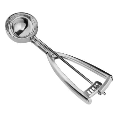 China Factory Sustainable Wholesale #16 Around Food Dishers - 2 Ounce Stainless Steel Squeeze Handle Ice Cream for sale