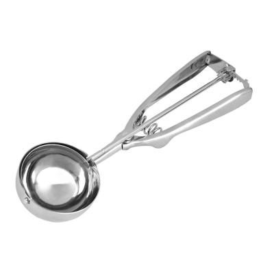 China 18/8 Stainless Steel Round #12 Sustainable Squeeze Handle 3.25 oz Ice Cream Food Dishers for sale