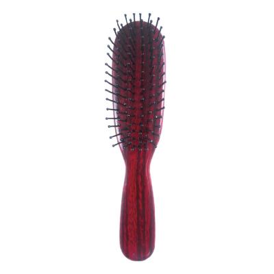 China Waterproof Hot Selling Redwood Color ABS Plastic Nylon Hairbrush Women Hairbrush for sale