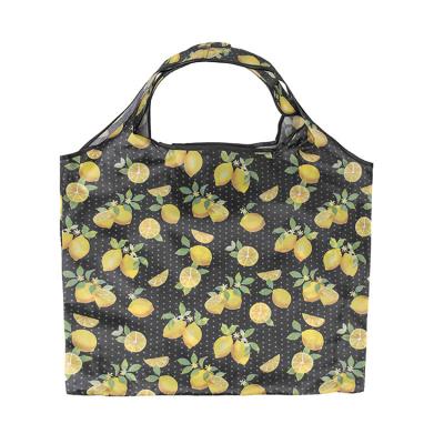 China Polyester Beautiful Gift Collapsible Folding Shopping Bag Women Travel Foldable Tote Bag for sale