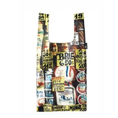 China Sublimation Handled Reusable Eco Bag Supermarket Vest Shopping Bag Pattern Tote Bag for sale