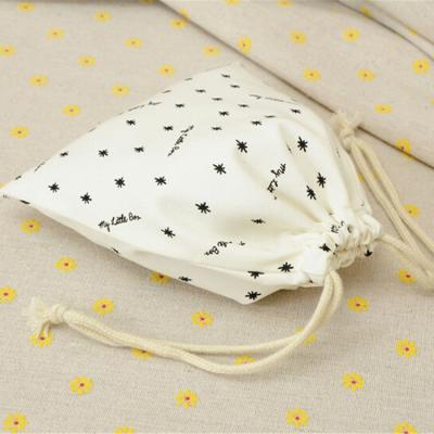 China New design promotion recyclable items printed pocket drawstring canvas cotton dust bags for sale