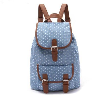 China Waterproof Promotional Blue School Supplies Cotton School Bag Backpack For Ladies for sale